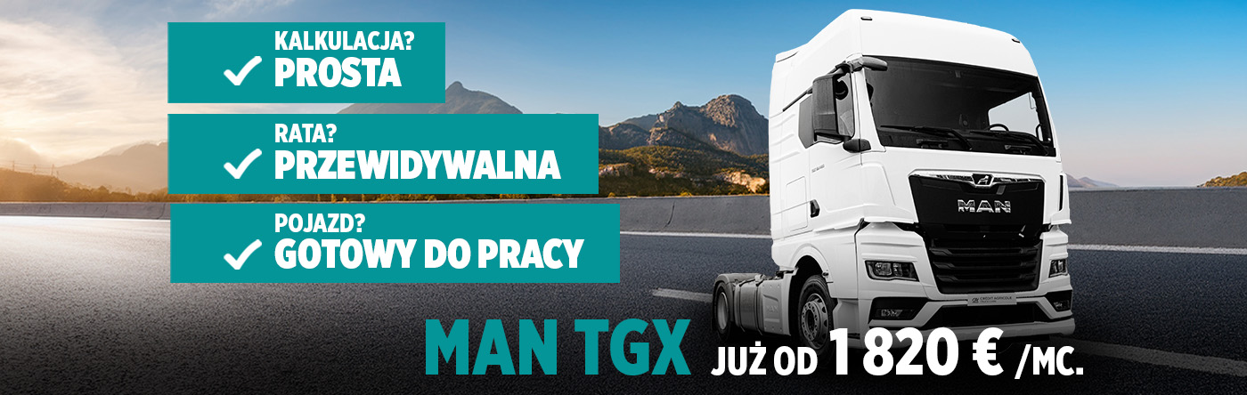 Promocja Truck Care - MAN TGX już od 1820 Euro/m-c